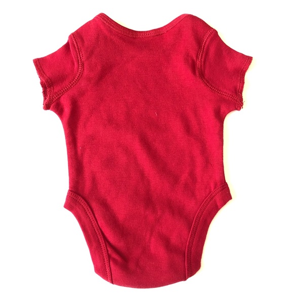 Preemie Baby One-Piece Set Red and White Onesies - Picture 4 of 12